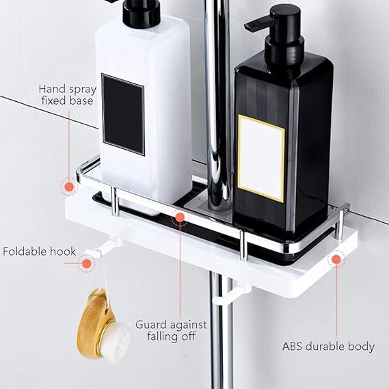 Estante de almacenamiento multifunción de baño sin perforaciones - additional image 1