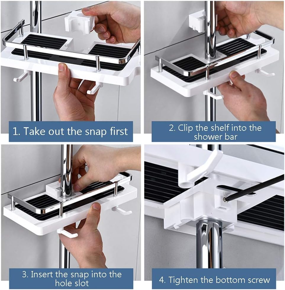 Estante de almacenamiento multifunción de baño sin perforaciones - additional image 4
