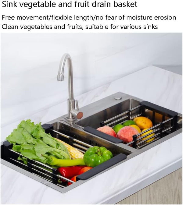 Cesta escurridora extensible para fregadero